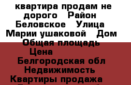 1 квартира продам не дорого › Район ­ Беловское › Улица ­ Марии ушаковой › Дом ­ 2 › Общая площадь ­ 30 › Цена ­ 1 550 000 - Белгородская обл. Недвижимость » Квартиры продажа   . Белгородская обл.